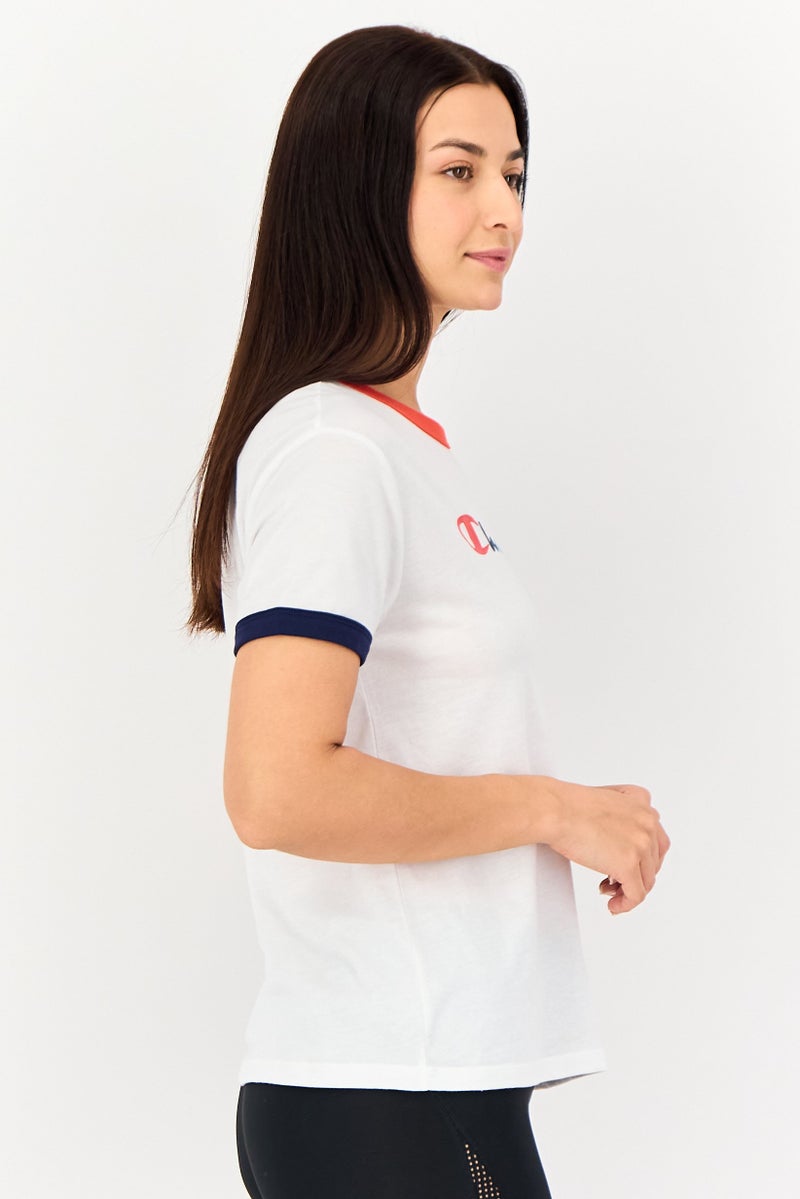 Champion Women Sportswear Fit Short Sleeve Outdoor T-Shirts, White - Image 2